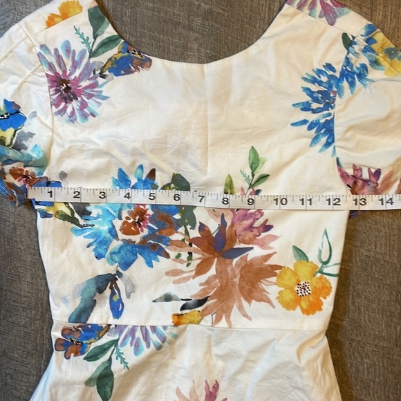 Zara Girls Soft Collection Floral Cut Out Back Fit and Flare Dress size 10 - Picture 15 of 16